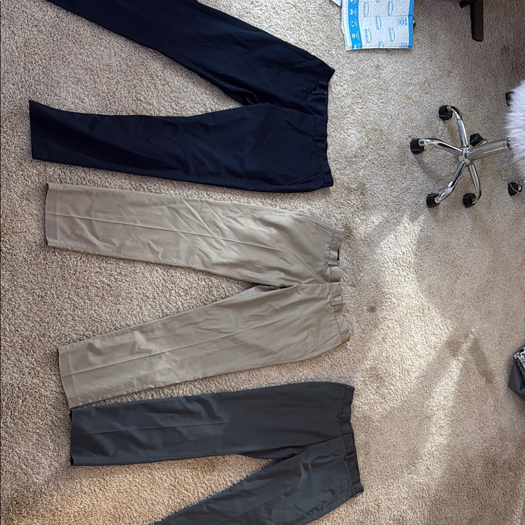 Nordstrom Men's Shop Pants Set - Navy, Tan, Gray Size 33x32. Like New!